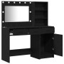 Conjunto de tocador de 2 piezas con LED en madera negra de , Tocadores para dormitorios - Ref: Foro24-3334264, Precio: 226,27...
