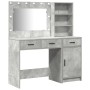 Set de tocador de 2 piezas con LED en madera gris concreto de , Tocadores para dormitorios - Ref: Foro24-3334266, Precio: 214...
