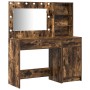 Conjunto de tocador de 2 piezas con LED y madera de roble ahumado de , Tocadores para dormitorios - Ref: Foro24-3334267, Prec...
