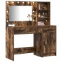 Conjunto de tocador de 2 piezas con LED y madera de roble ahumado de , Tocadores para dormitorios - Ref: Foro24-3334267, Prec...