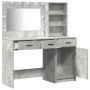 Set de tocador de 2 piezas con LED en madera gris concreto de , Tocadores para dormitorios - Ref: Foro24-3334266, Precio: 214...