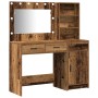 Set de tocador de 2 piezas con luz LED de madera envejecida de de , Tocadores para dormitorios - Ref: Foro24-3334270, Precio:...