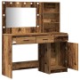 Set de tocador de 2 piezas con luz LED de madera envejecida de de , Tocadores para dormitorios - Ref: Foro24-3334270, Precio:...