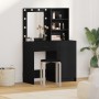 Conjunto de tocador de 2 piezas con LED de en madera negra de , Tocadores para dormitorios - Ref: Foro24-3334273, Precio: 184...