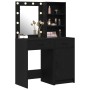 Conjunto de tocador de 2 piezas con LED de en madera negra de , Tocadores para dormitorios - Ref: Foro24-3334273, Precio: 184...