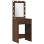 Set de tocador de 2 piezas con LED en madera de roble negro de , Tocadores para dormitorios - Ref: Foro24-3334278, Precio: 16...