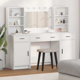 Juego de tocador de 3 piezas - Madera blanca ingeniería de , Tocadores para dormitorios - Ref: Foro24-3334281, Precio: 307,12...
