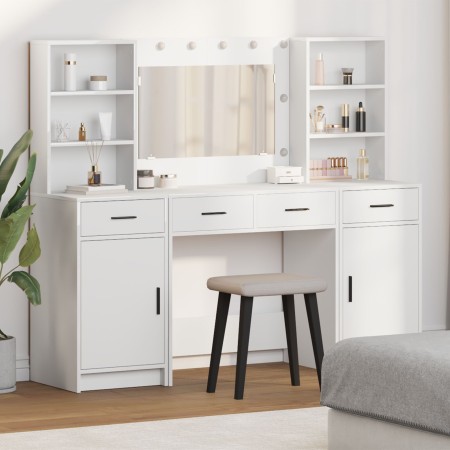 Juego de tocador de 3 piezas - Madera blanca ingeniería de , Tocadores para dormitorios - Ref: Foro24-3334281, Precio: 307,12...
