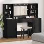 Conjunto de Tocador de 3 Piezas  Madera Elaborada Negra de , Tocadores para dormitorios - Ref: Foro24-3334282, Precio: 313,56...