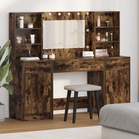 Conjunto de tocador de 3 piezas en madera de roble ahumado de , Tocadores para dormitorios - Ref: Foro24-3334285, Precio: 262...