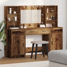 Conjunto de tocador de 3 piezas - Madera vieja de aglomerado de , Tocadores para dormitorios - Ref: Foro24-3334288, Precio: 2...