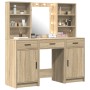 Conjunto de tocador de 3 piezas de Roble de Sonoma Madera de calidad de , Tocadores para dormitorios - Ref: Foro24-3334292, P...