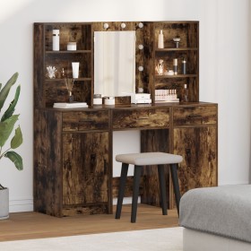 Conjunto de Mesas de Tocador de 3 Piezas Roble Ahumado Madera de Alta Calidad de , Tocadores para dormitorios - Ref: Foro24-3...