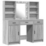 Conjunto de tocador de 3 piezas en gris Sonoma de madera elaborada de , Tocadores para dormitorios - Ref: Foro24-3334295, Pre...