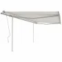 Toldo manual retráctil con postes crema 4x3,5 m de vidaXL, Toldos - Ref: Foro24-3070017, Precio: 444,31 €, Descuento: %