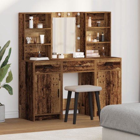 Conjunto de Mesa de Tocador Set de 3 Madera Vieja Madera Elaborada de , Tocadores para dormitorios - Ref: Foro24-3334297, Pre...