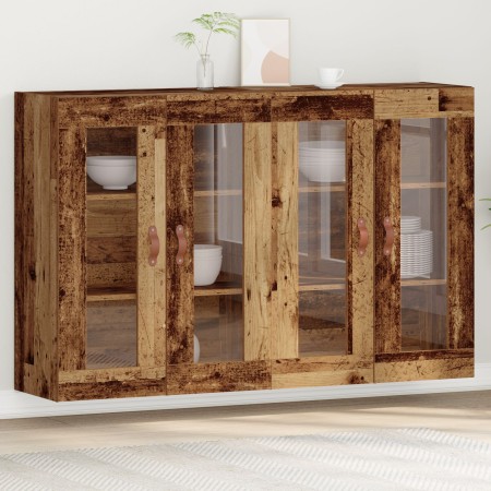 Gabinetes Montados en la Pared 2 pcs Madera Vieja 69.5x34x90 cm Madera Ingienerizada de , Aparadores - Ref: Foro24-3334299, P...