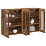 Gabinetes Montados en la Pared 2 pcs Madera Vieja 69.5x34x90 cm Madera Ingienerizada de , Aparadores - Ref: Foro24-3334299, P...