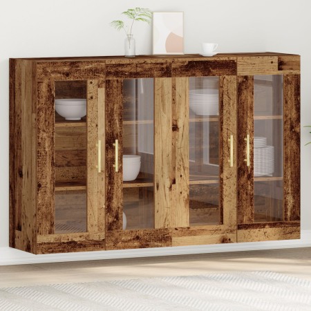 Armario Montado en la Pared Set de 2 Madera Vieja Madera Maciza de , Aparadores - Ref: Foro24-3334305, Precio: 198,13 €, Desc...