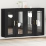 Armario Montado en la Pared Juego de 2 Roble Negro Madera elaborada de , Aparadores - Ref: Foro24-3334307, Precio: 205,59 €, ...