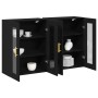 Armario Montado en la Pared Juego de 2 Roble Negro Madera elaborada de , Aparadores - Ref: Foro24-3334307, Precio: 205,59 €, ...