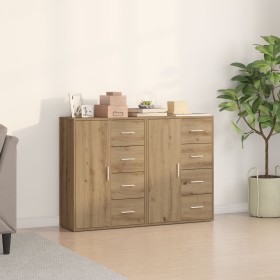 Buffet Set de 2 Roble artesanal MDF, Tablero de partículas Grande de , Aparadores - Ref: Foro24-3334312, Precio: 184,89 €, De...