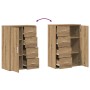Buffet Set de 2 Roble artesanal MDF, Tablero de partículas Grande de , Aparadores - Ref: Foro24-3334312, Precio: 184,89 €, De...