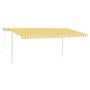 Toldo manual retráctil con postes amarillo y blanco 5x3 m de vidaXL, Toldos - Ref: Foro24-3069978, Precio: 509,93 €, Descuent...