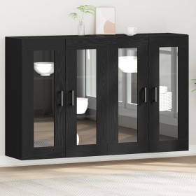 Gabinete Montado en la Pared Conjunto de 2 Roble Negro de , Aparadores - Ref: Foro24-3334316, Precio: 208,81 €, Descuento: %