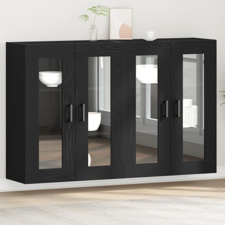 Gabinete Montado en la Pared Conjunto de 2 Roble Negro de , Aparadores - Ref: Foro24-3334316, Precio: 208,81 €, Descuento: %
