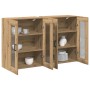 Gabinete Montado en la Pared Set de 2 Roble Artesanal de , Aparadores - Ref: Foro24-3334315, Precio: 197,02 €, Descuento: %