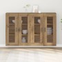 Gabinete Montado en la Pared Set de 2 Roble Artesanal de , Aparadores - Ref: Foro24-3334315, Precio: 197,02 €, Descuento: %