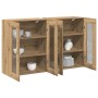 Cajonera Montada en la Pared Set de 2 Roble Artesanal de , Aparadores - Ref: Foro24-3334318, Precio: 186,78 €, Descuento: %