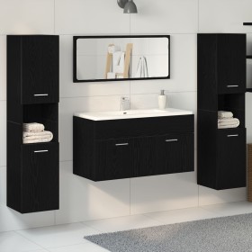 Conjunto de Muebles de Baño Set de 3 Roble Negro Madera de Calidad de , Muebles de baño - Ref: Foro24-3334325, Precio: 224,76...