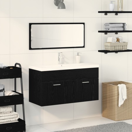 Conjunto de Muebles para Baño Set de 2 Roble Negro de , Muebles de baño - Ref: Foro24-3334330, Precio: 356,94 €, Descuento: %