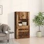 Highboard Madera Envejecida 80x33x150 cm Madera Estratificada de , Aparadores - Ref: Foro24-3334343, Precio: 178,60 €, Descue...