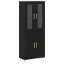 Alto Roble Negro 69.5x34x180 cm Madera Ingeniería de , Aparadores - Ref: Foro24-3334348, Precio: 189,00 €, Descuento: %