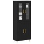 Alto Roble Negro 69.5x34x180 cm Madera Ingeniería de , Aparadores - Ref: Foro24-3334348, Precio: 189,00 €, Descuento: %