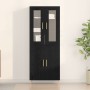 Alto Roble Negro 69.5x34x180 cm Madera Ingeniería de , Aparadores - Ref: Foro24-3334348, Precio: 189,00 €, Descuento: %