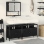 Conjunto de muebles de baño de 3 piezas en roble negro de madera elaborada de , Muebles de baño - Ref: Foro24-3334356, Precio...