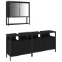 Conjunto de muebles de baño de 3 piezas en roble negro de madera elaborada de , Muebles de baño - Ref: Foro24-3334356, Precio...