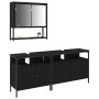 Conjunto de muebles de baño de 3 piezas en roble negro de madera elaborada de , Muebles de baño - Ref: Foro24-3334356, Precio...
