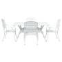 Set de 3 Blanco Aluminio fundido Grande de , Sillas de jardín - Ref: Foro24-3334646, Precio: 930,28 €, Descuento: %
