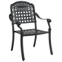 Set de 4 Negro Aluminio Fundido Mediana de , Sillas de jardín - Ref: Foro24-3334649, Precio: 1,00 €, Descuento: %