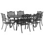 Set de 4 Negro Aluminio Fundido 6 Personas Asientos Múltiples de , Sillas de jardín - Ref: Foro24-3334657, Precio: 1,00 €, De...