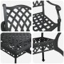Set de 4 Negro Aluminio Fundido 6 Personas Asientos Múltiples de , Sillas de jardín - Ref: Foro24-3334657, Precio: 1,00 €, De...