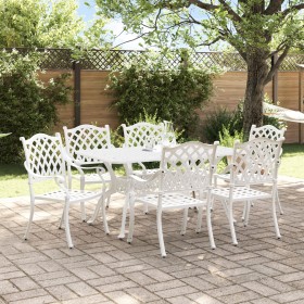 Juego de 4 Blanco Aluminio Fundido Para 6 Personas de , Sillas de jardín - Ref: Foro24-3334658, Precio: 1,00 €, Descuento: %