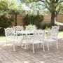 Juego de 4 Blanco Aluminio Fundido Para 6 Personas de , Sillas de jardín - Ref: Foro24-3334658, Precio: 1,00 €, Descuento: %