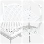 Juego de 4 Blanco Aluminio Fundido Para 6 Personas de , Sillas de jardín - Ref: Foro24-3334658, Precio: 1,00 €, Descuento: %