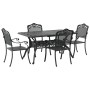 Set de 3 Negro Aluminio Fundido Mesa para 4 Personas Duradera de , Sillas de jardín - Ref: Foro24-3334661, Precio: 913,33 €, ...